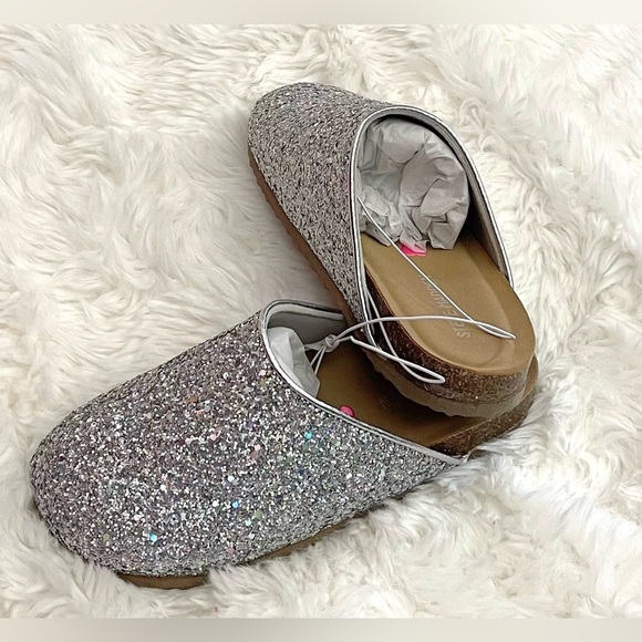 New Steve Madden kids little girl shoes sandal 1 silver glitter gift  stylish - Picture 4 of 8